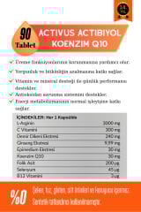 ACTIVUS ACTIBIYOL - Koenzim Cinsel Istek Ve Sperm Takviye Gıda Q10 L-arjinin Ginseng Demir Dikeni Epimedium | 90 Tablet