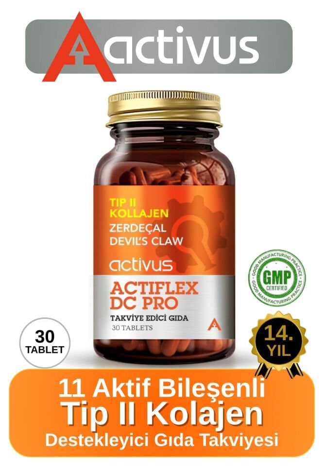 ACTIVUS DC PRO - Eklem Sağılığına Destek İçin Yüksek Emilimli MSM + Kolajen formülü | 30 Tablet