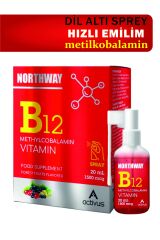 Northway Metilkobalamin B12 Vitamin 20ml 1500 Mcg Dil Altı Sprey Orman Meyve Aromalı Methylcobalamin