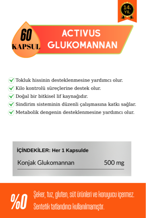 ACTIVUS GLUKOMANNAN | 60 Kapsül