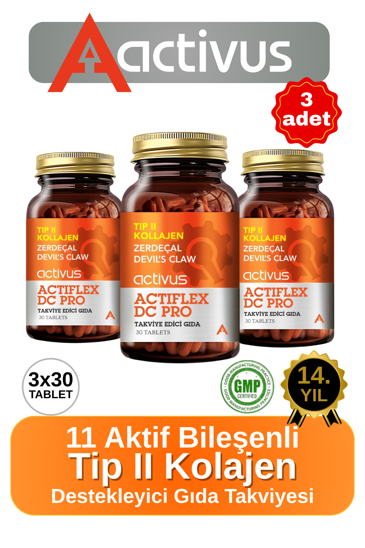 DC PRO - Eklem Sağlığına Destek İçin Yüksek Emilimli MSM + Kolajen formülü 3'lü Paket
